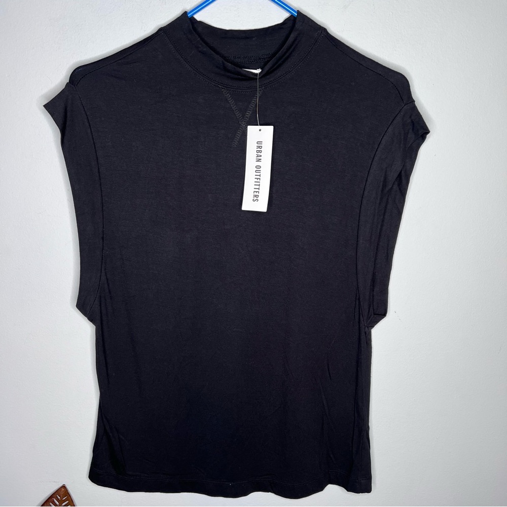 Urban Outfitters Black Sleeveless Crew Neck Top